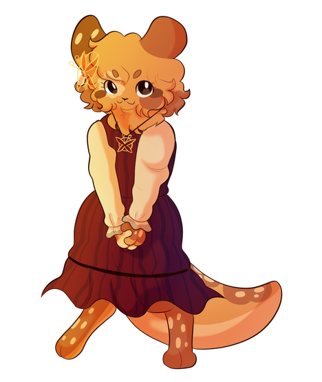 an image of my anthro slugcat oc, Caretaker, by @sugarrmoon!